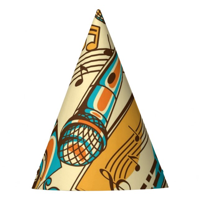 Chapéu De Festa Padrão de música (Frente)