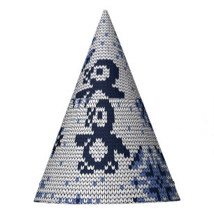 Chapéu De Festa Padrão Decorativo Dos Pinguins De Inverno