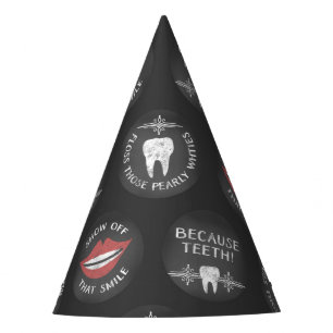 Chapéu De Festa Padrão Dentista Engraçado - Higienista Dental Bo