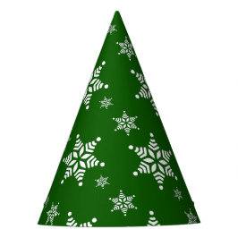 Chapéu De Festa Padrão do Floco de Neve, Flocos de Neve Brancos, N