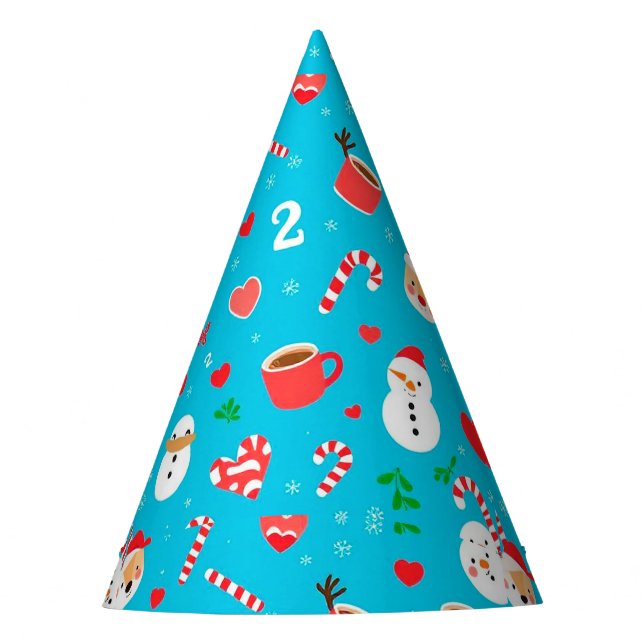 Chapéu De Festa padrão festivo de Natal (Frente)