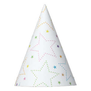 Chapéu De Festa Padrão mágico colorido do céu noturno estrelado