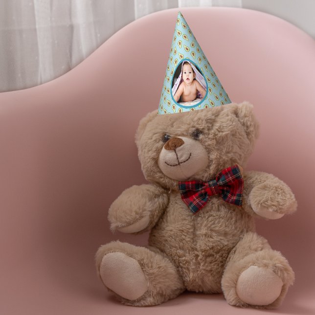 Chapéu De Festa Padrão personalizado do Avocado (Custom Photo Avocado Pattern Party Hat)