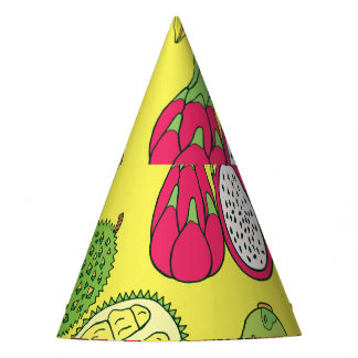 Chapéu De Festa Padrão Tropical Exótica Desenhada à Mão