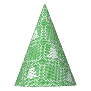 Chapéu De Festa Padrões de suéter feio da árvore de Natal Cozy