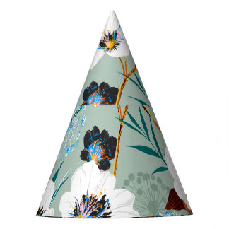 Chapéu De Festa Padrões Florais Da Vintagem Botânica Do Flor