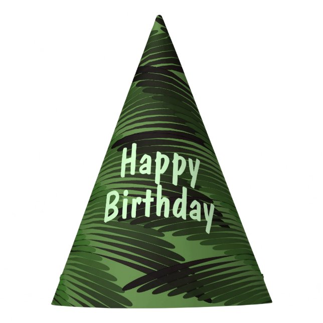 Chapéu De Festa Palm Trees Happy Birthday (Frente)