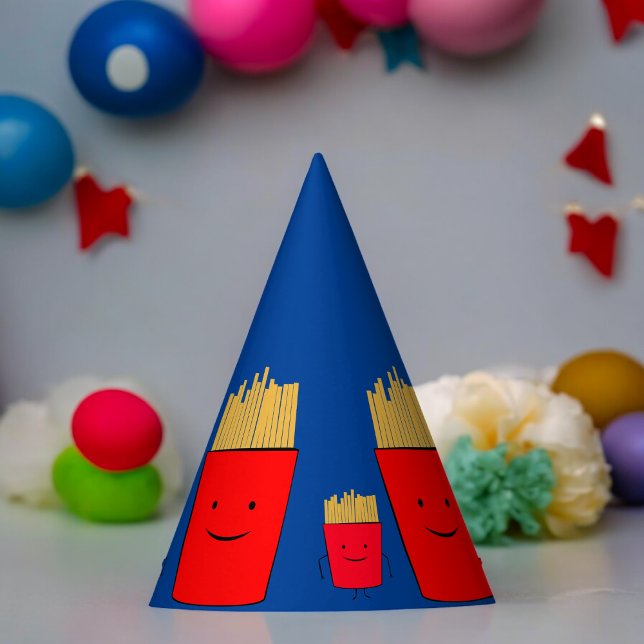 Chapéu De Festa Papel de enrolamento de cartoons em fries (french fries Paper party hat, Kids,adults,party birthday hat,Baby Shower,wedding,celebration hat)