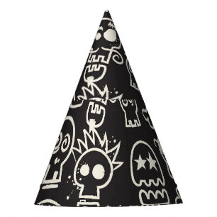 Chapéu De Festa Papel de parede branco preto esmaecido