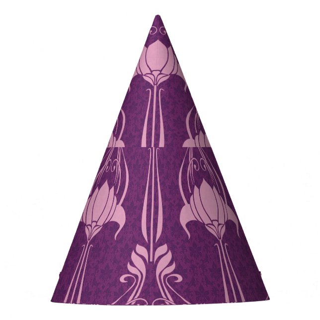 Chapéu De Festa Papel de parede flexível - Design violeta rosa (Frente)