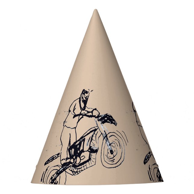 Chapéu de festa para crianças com moto de terra (Frente)