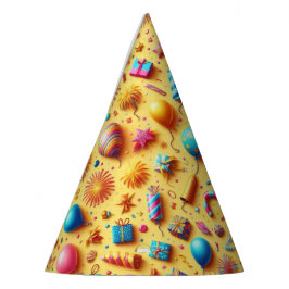 Chapéu De Festa Partido em Amarelo