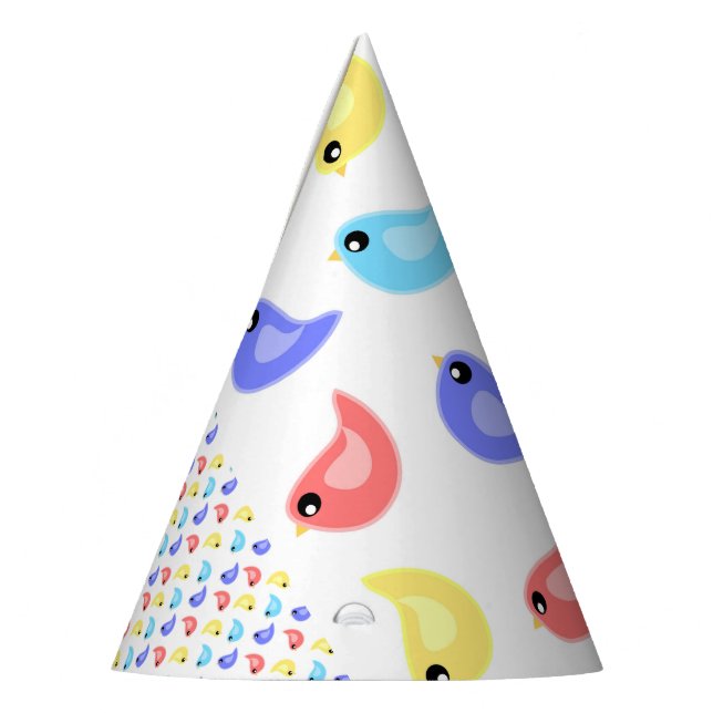 Chapéu De Festa Pássaros divertem-se com páscoa colorida (Esquerda)