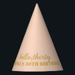 Chapéu De Festa Pastel Peachy Alô Trinta Festas de aniversário<br><div class="desc">.</div>