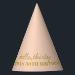 Chapéu De Festa Pastel Peachy Alô Trinta Festas de aniversário<br><div class="desc">.</div>