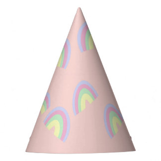 Chapéu De Festa Pastel Rainbow Party Hat