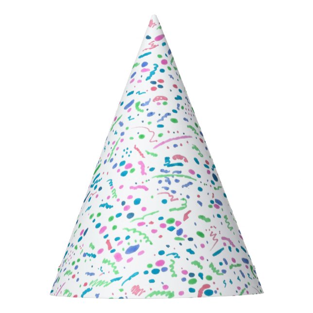 Chapéu De Festa Pastel Splatter Confetti Impressão (Frente)