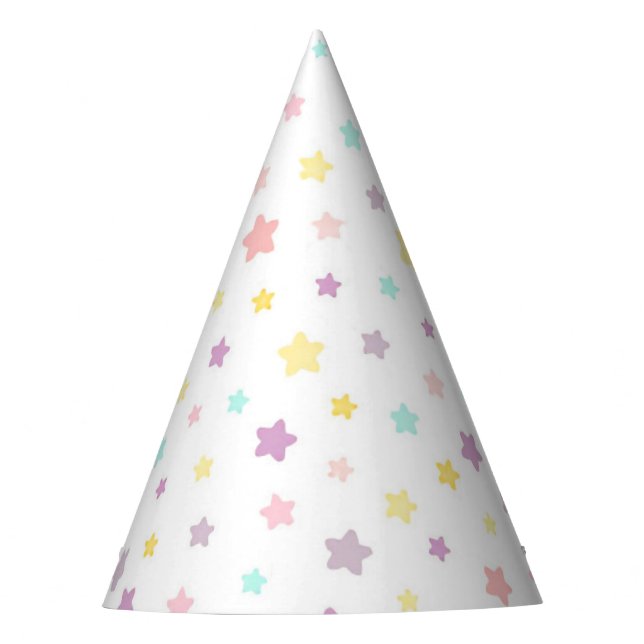 Chapéu De Festa Pastel Stars Party Hat (Frente)