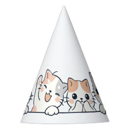 Chapéu De Festa Patas Curiosas - Amigos Gatos Fofos Espiando