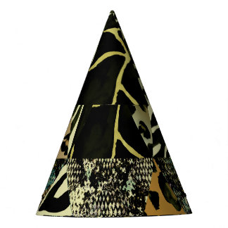 Chapéu De Festa Patchwork Safari: Watercolor Animal Print.