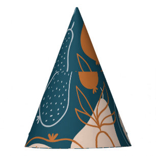 Chapéu De Festa Pear na moda: Padrão Escandinavo Escuro