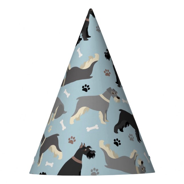 Chapéu De Festa Peças e Ossos Schnauzer (Frente)