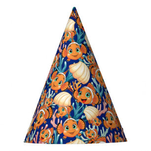 Chapéu De Festa Peixe palhaço Desenho animado Fofo Família Subaquá