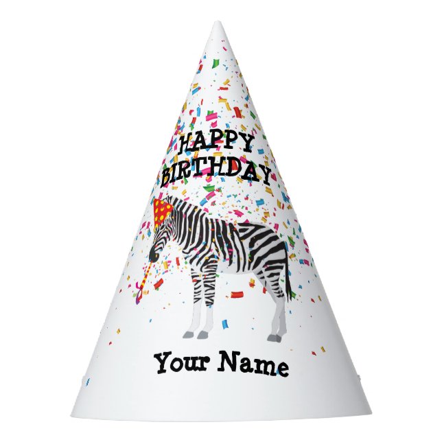 Chapéu De Festa Peixe-zebra - Animais na Festa de aniversário (Frente)
