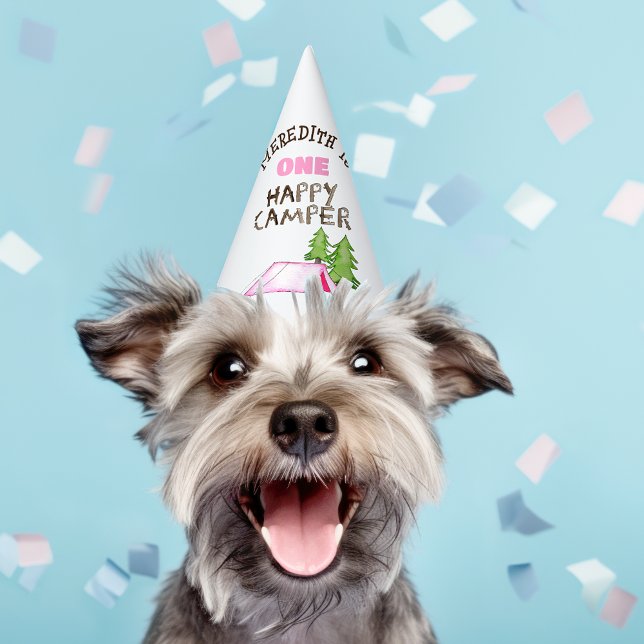 Chapéu De Festa Pequena Garota Um Feliz Campista Primeira Festa de (Criador carregado)