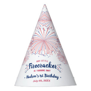 Chapéu De Festa Pequeno Firecracker 4 de julho de primeiro anivers