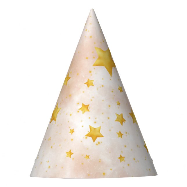 Chapéu De Festa Pequeno Sunshine Boho Arco-Íris Dourado Estrela An (Frente)
