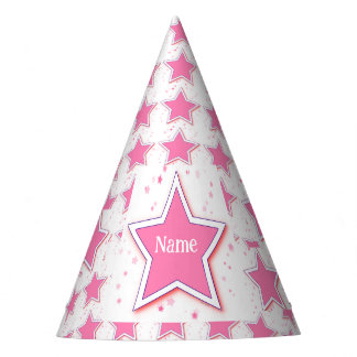 Chapéu De Festa Personalizar Com Um Nome De STAR Rosa