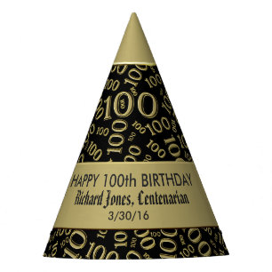 Chapéu De Festa Personalize: Centenarian, 100th tema do