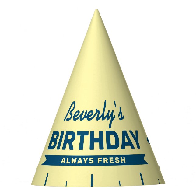 Chapéu De Festa Personalized Stick of Butter Birthday Party (Frente)