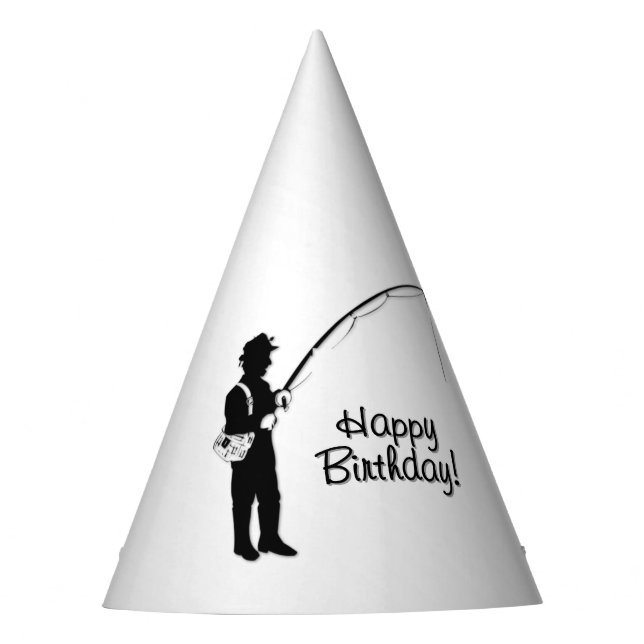 Chapéu De Festa Pesca feliz aniversário (Frente)