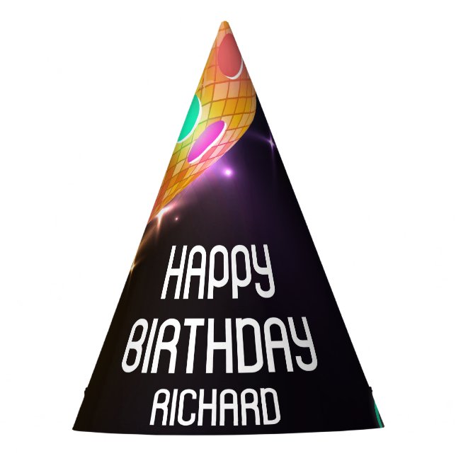 Chapéu De Festa Pickleball Sports Neon Theme Disco Party (Frente)