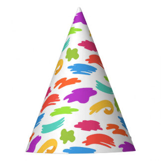 Chapéu De Festa Pinceladas coloridas de desenho animado