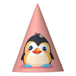 Chapéu De Festa Pinguim bonitinho Face safari zoológico Festa de a
