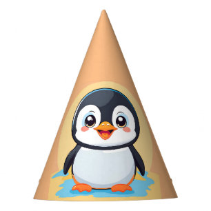 Chapéu De Festa Pinguim bonitinho Face safari zoológico Festa de a