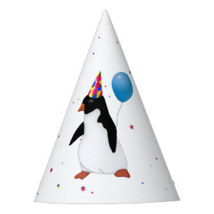 Chapéu De Festa Pinguim com balão azul