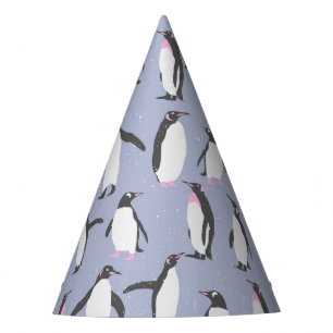 Chapéu De Festa Pinguins de inverno padrão sem problemas + suas i