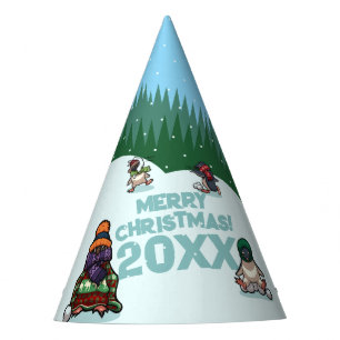 Chapéu De Festa Pinguins Fofos Adicionam Ano Feliz Natal! Inverno
