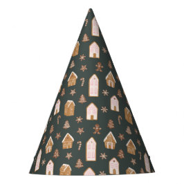 Chapéu De Festa Pink Gingerbread House Pattern Birthday