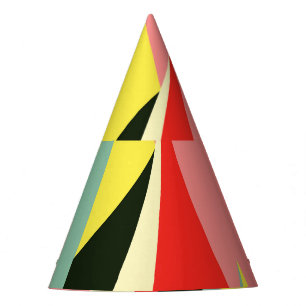 Chapéu De Festa Pirâmides 3D: Vintagem Geométrica Retroativa.