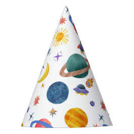 Chapéu De Festa Planetas Espaciais Astronautas Lua Estende Anivers