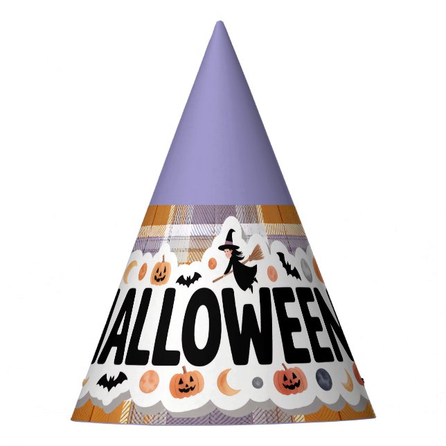 Chapéu De Festa Playful Halloween Plaid (Frente)