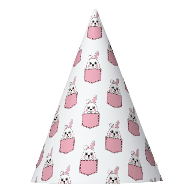 Chapéu De Festa Pocket Pet Bunny Pattern (Frente)