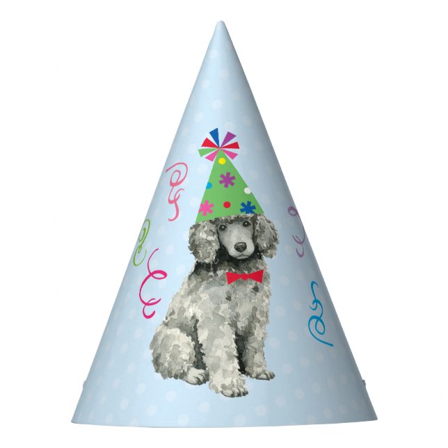 Chapéu De Festa Poodle Festa de aniversário (Frente)