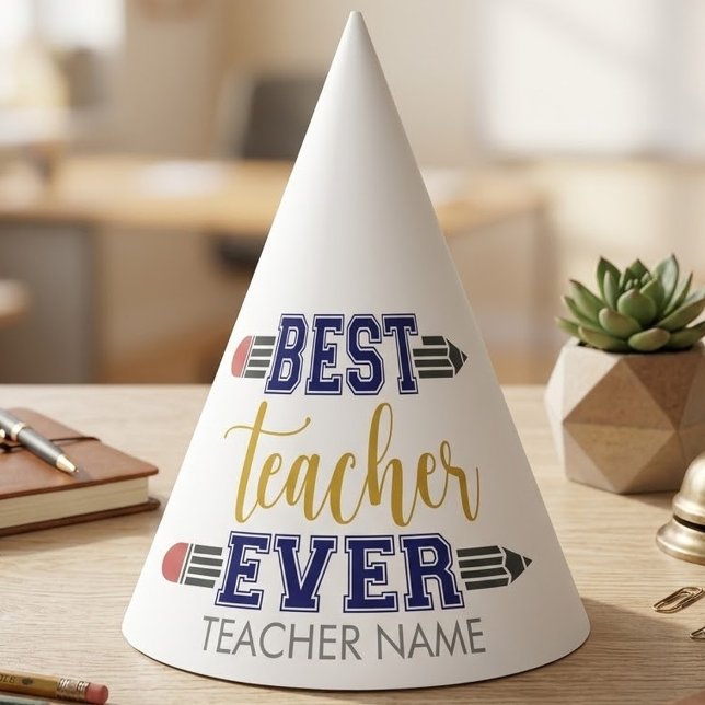 Chapéu De Festa Presente Personalizado Melhor Professor de Todos o (Criador carregado)