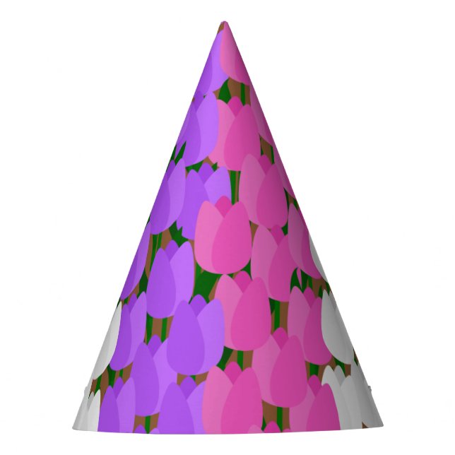 Chapéu De Festa Primavera Tulip Field (Frente)